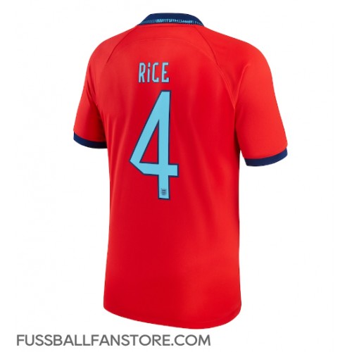 England Declan Rice #4 Replik Auswärtstrikot WM 2022 Kurzarm